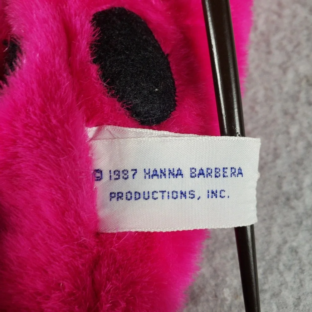 Vintage 1987 Hanna Barbera Dino Plush Toy Pink‎ The Flintstones 8